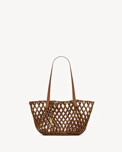 생로랑 우드 비즈 소재 PANIER 스몰 백 제품 사진 생로랑 우드 비즈 소재 PANIER 스몰 백 제품 사진